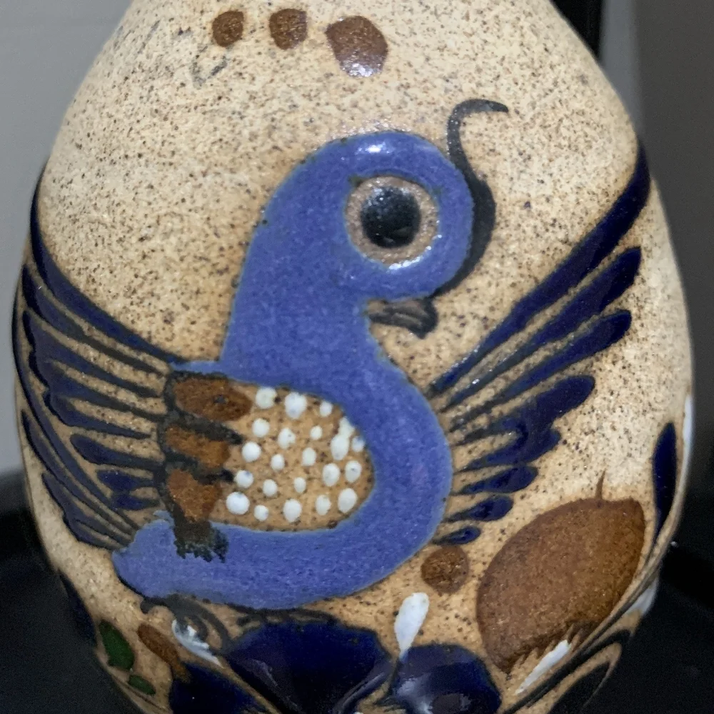 Vintage Signed Hand Painted Mexican Pottery - Picture 3 of 9